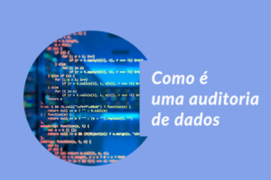 dados e linguagem de programação em uma tela de computador preta azulada